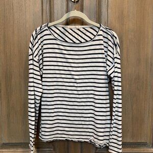 Cotton Black and White Rag & Bone Cotton Long-Sleeved Shirt Small